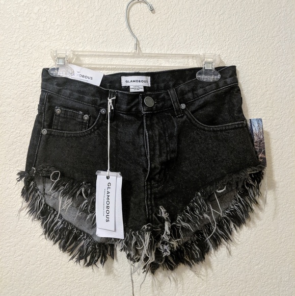 Urban Outfitters Pants - UO Black Festival Denim Short Shorts